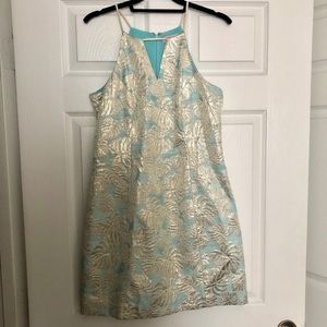 Lilly Pulitzer gold leaf shift dress
